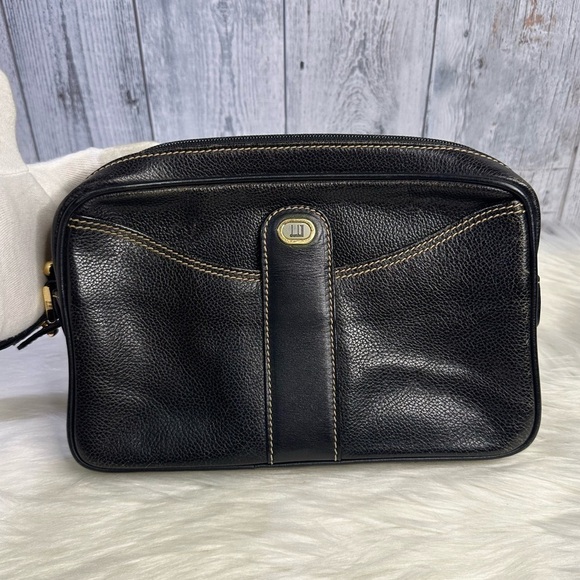 DUNHILL leather clutch bag in black - Picture 3 of 17